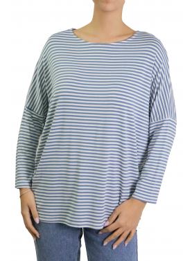 maglia a righe con scollo a barca 